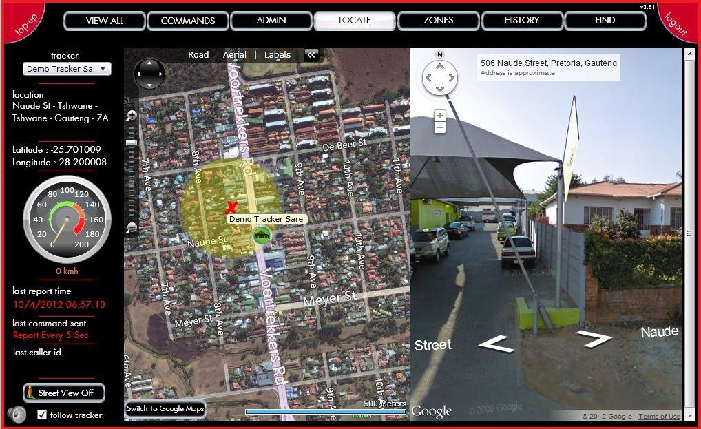 Street View and areal view