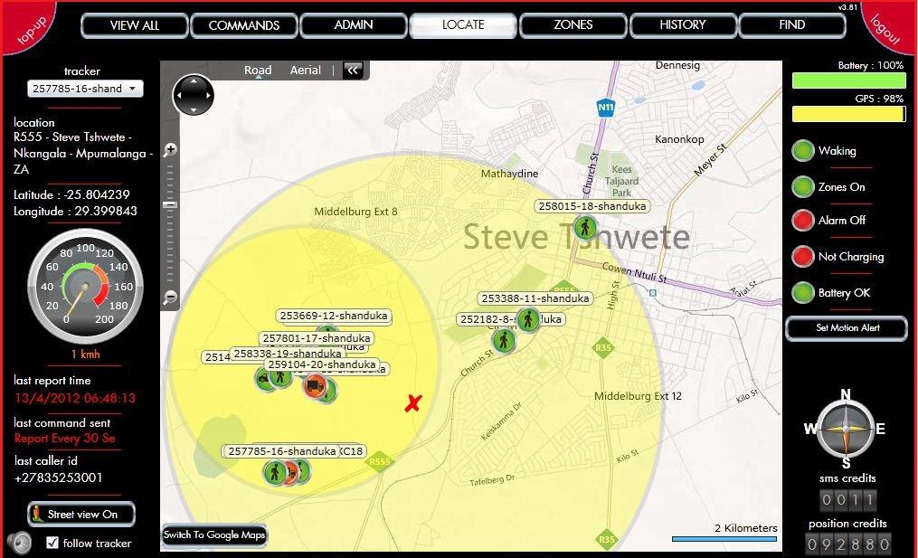 View all trackers from one screen